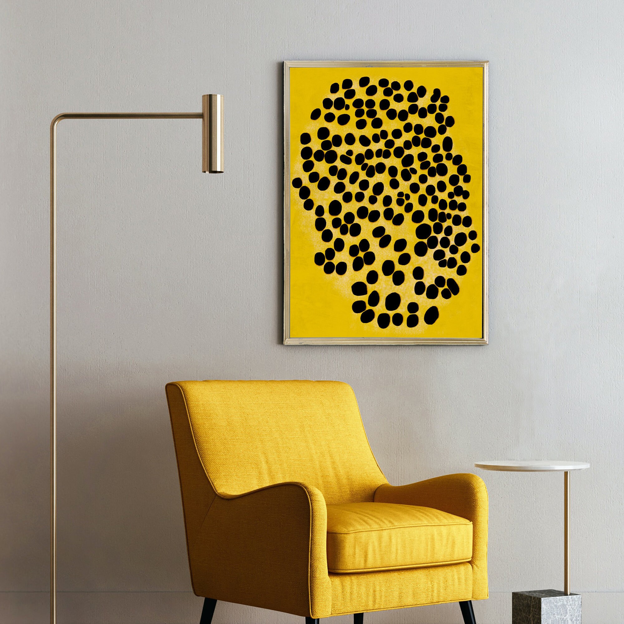Instant Download PRINTABLE ART Yellow Mustard Wall Art Etsy