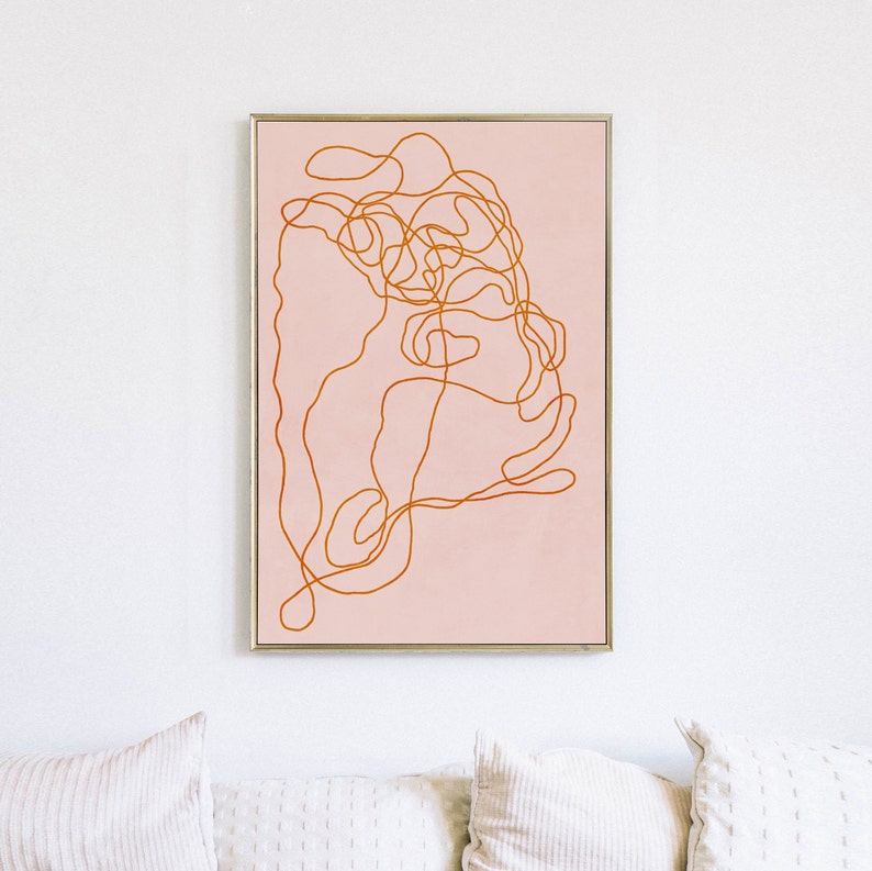 Large Abstract Line Drawing PRINTABLE ART Abstract Print Poster ...