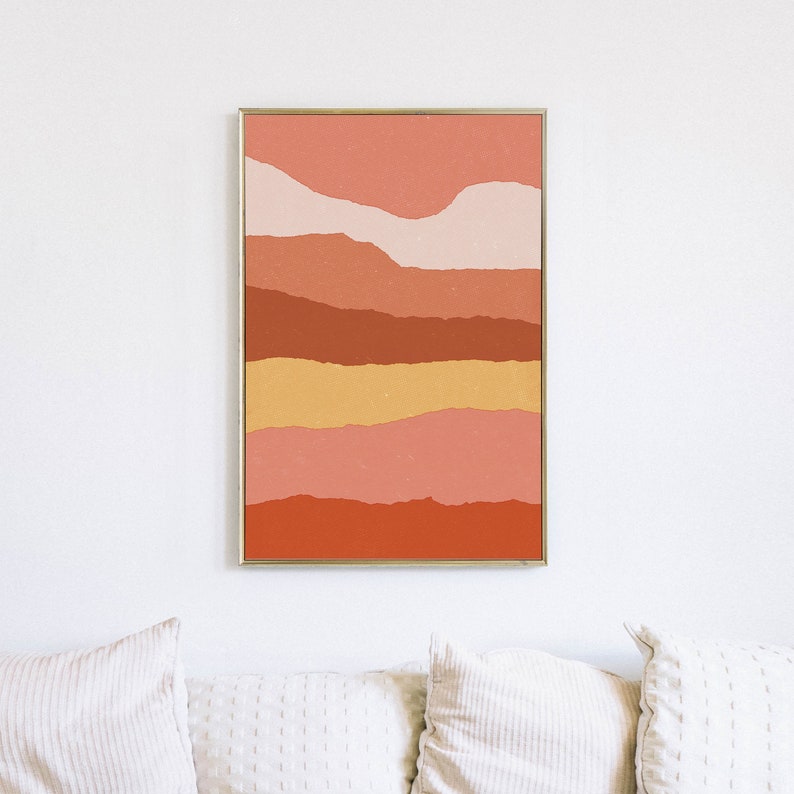 Rust Burnt Orange Wall Art Large Abstract PRINTABLE ART Etsy