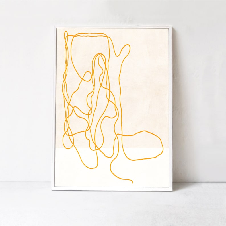 Printable Abstract Art: Digital Download Print- Minimal Line Art ...