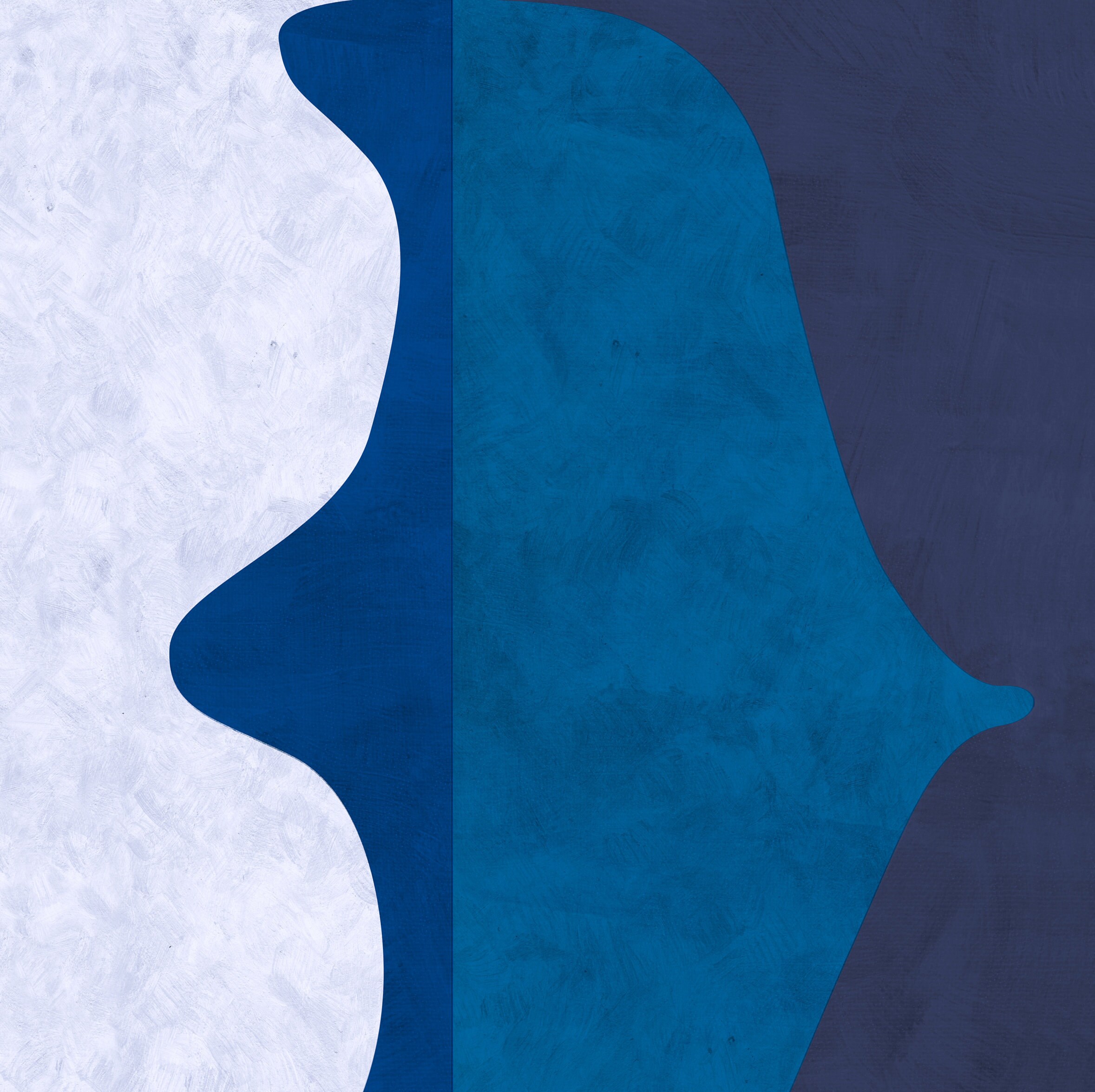 Blue Abstract Art Print Set of 2 Blue Modern Art Abstract Etsy