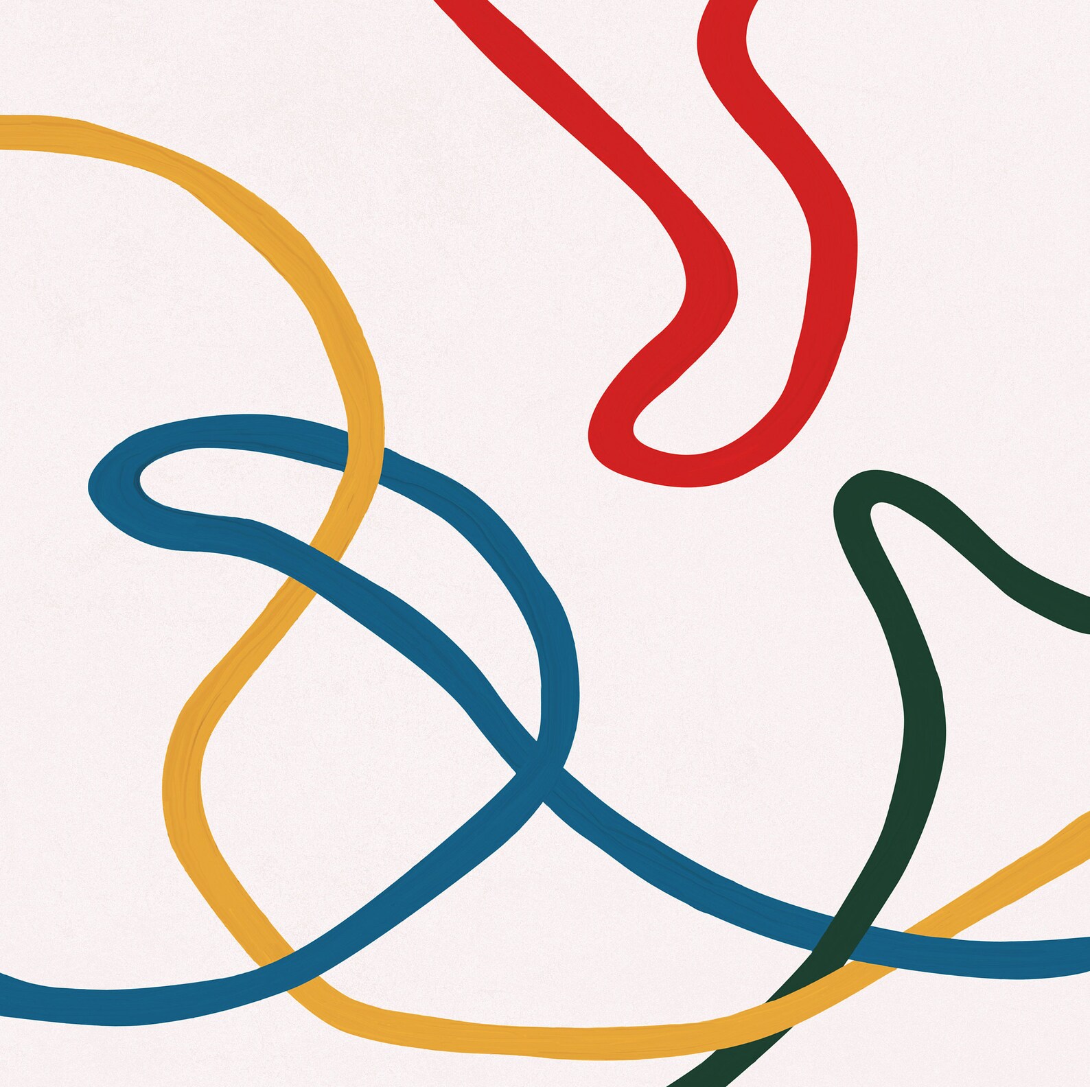 Large Abstract Art Line Art Printable Wall Art Colorful Etsy