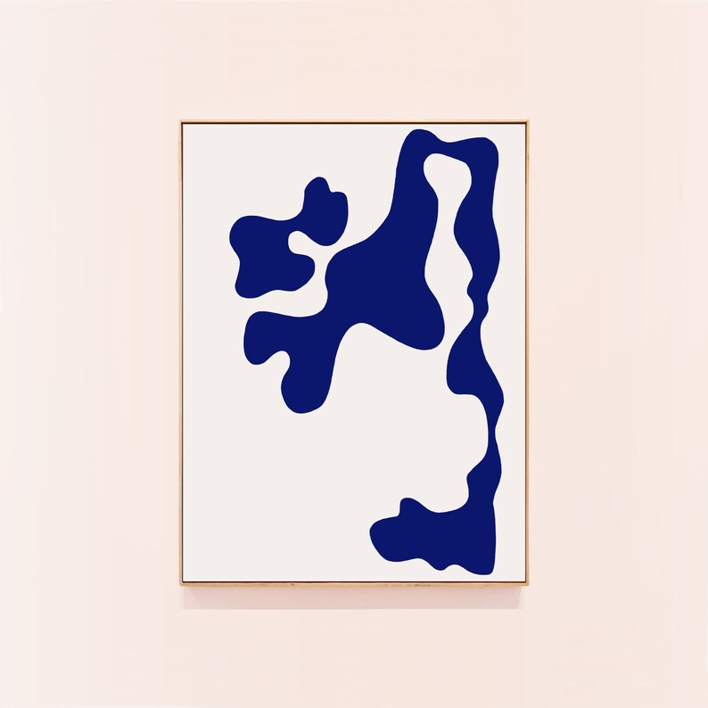 Digital Download Art Blue Wall Art Print Abstract Digital Etsy