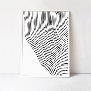 Large Printable Art, Modern Wall Decor Print, Black and White Minimalist Art, Abstract Line Art Contemporary Poster DOWNLOADABLE Print 24x36