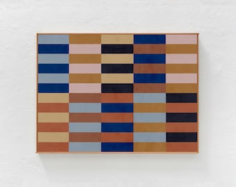 Colourful Downloadable Print: Abstract Printable Wall  Art in Mid Century Modern Style, Geometric Horizontal Poster  24x36