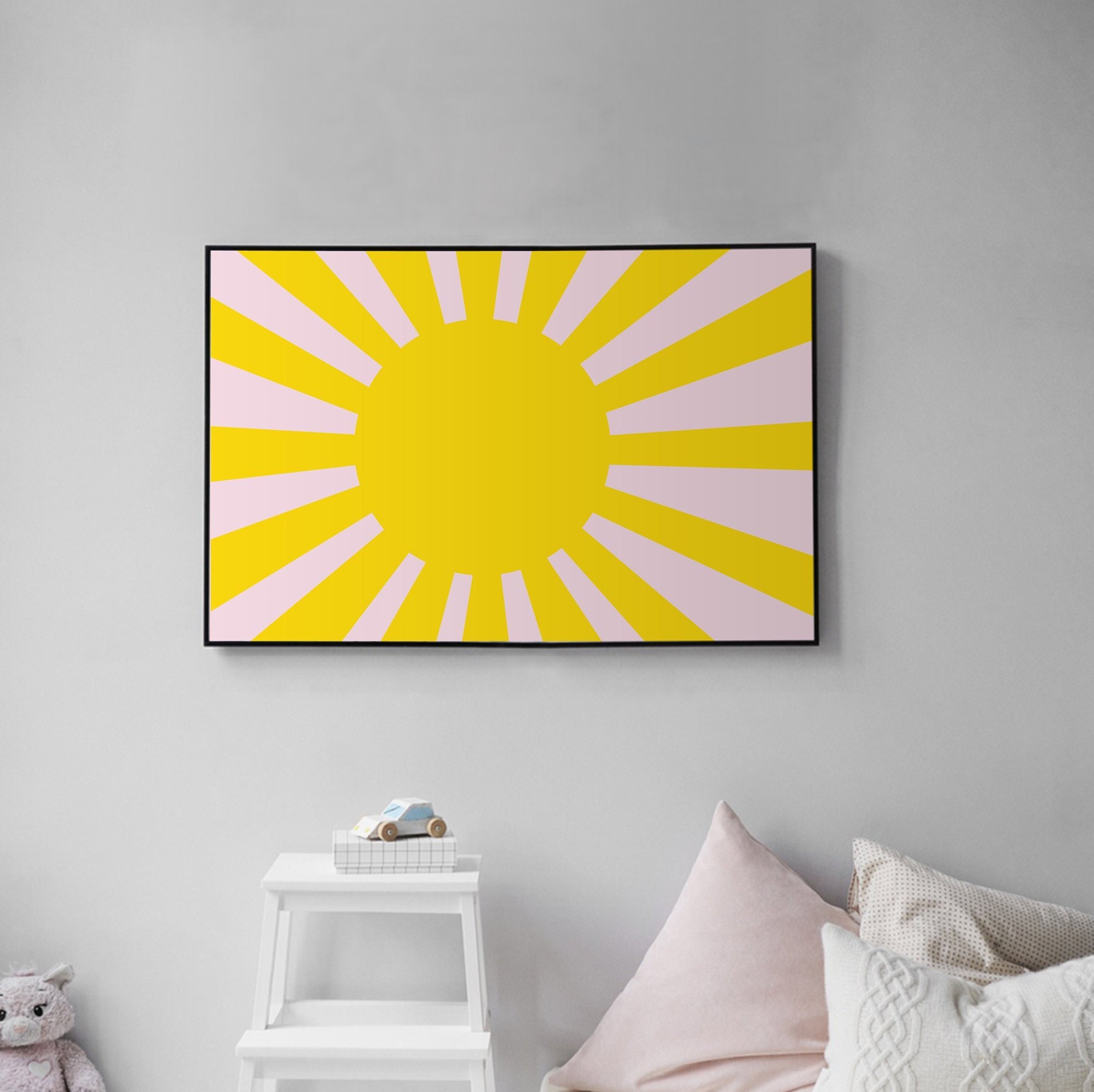 Sun Printable Art Colorful Wall Art Nursery Print Sun Print | Etsy