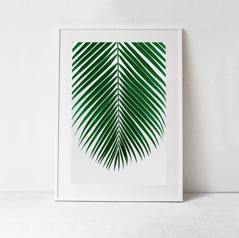 Palm Leaf PRINTABLE Art Palm Leaf Print Large Botanical | Etsy