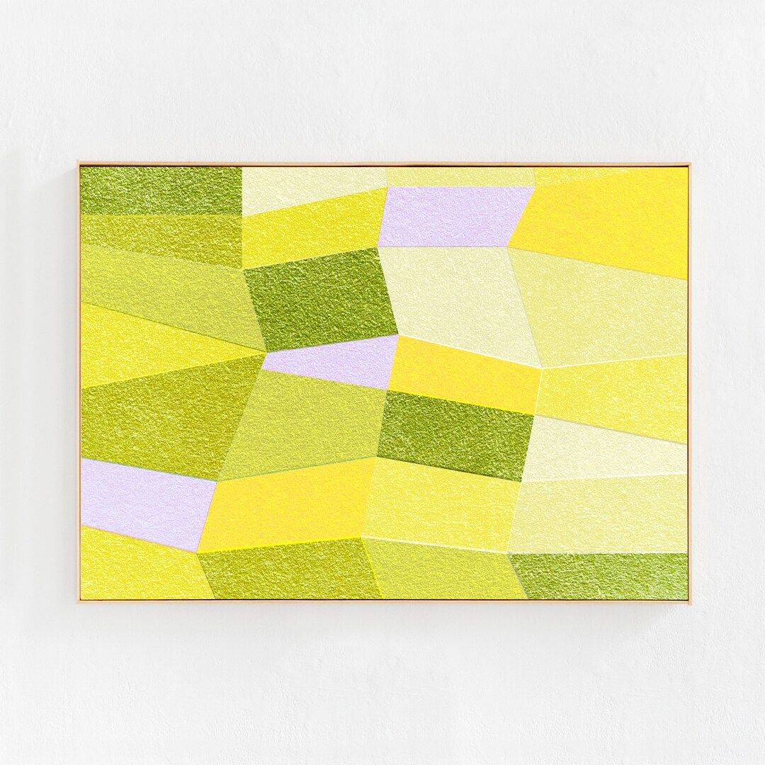 Abstract PRINTABLE ART Yellow and Green Wall Decor Spring Etsy UK
