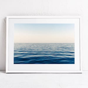 Ocean Print, Sea Horizon Print, Ocean Waves Printable Art Print, Ocean Photography, DIGITAL DOWNLOAD Print, Blue Sea Print Art, Nautical Art image 4