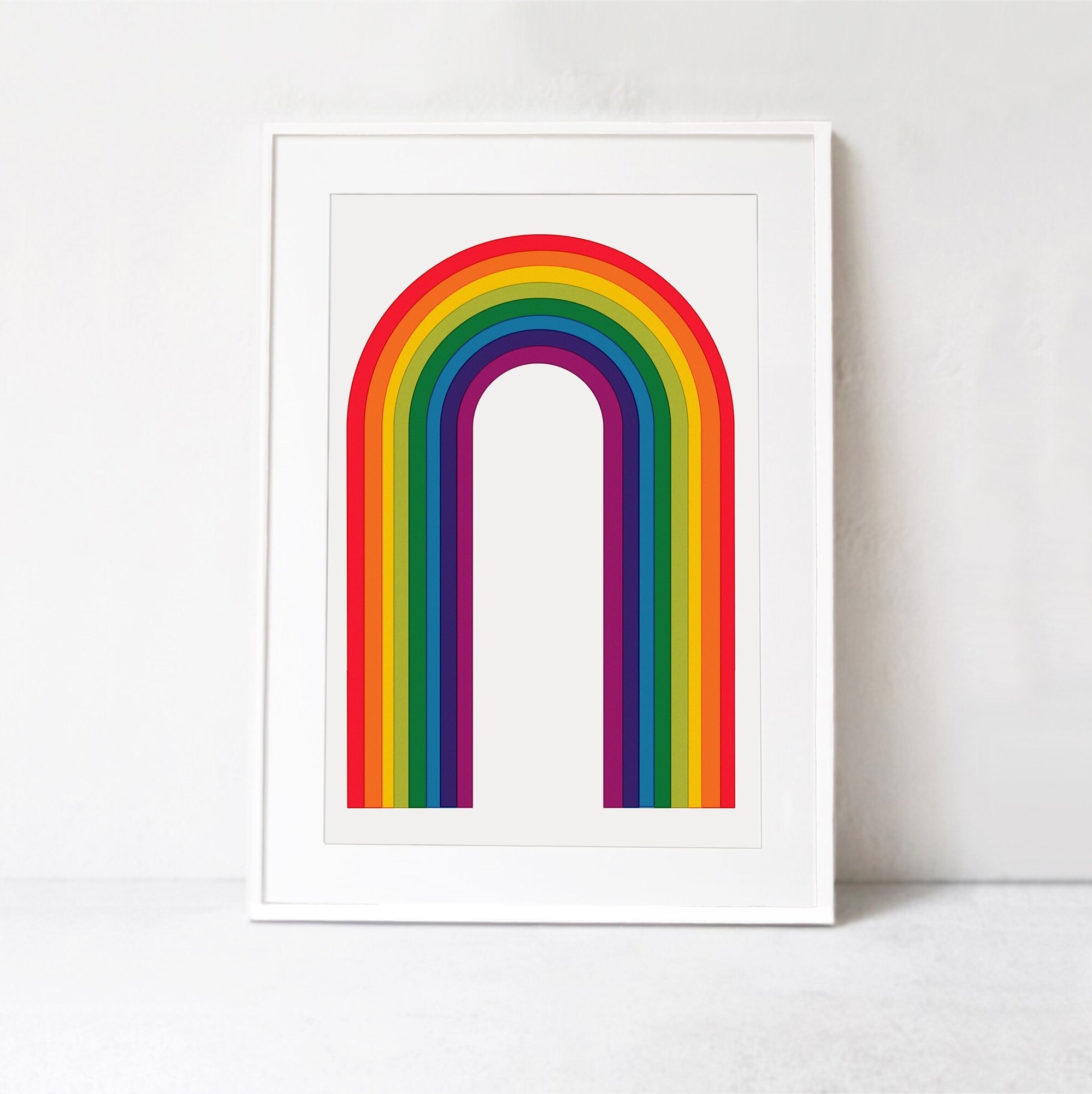 Rainbow Printable Wall Art Rainbow Art Print Playroom Wall - Etsy