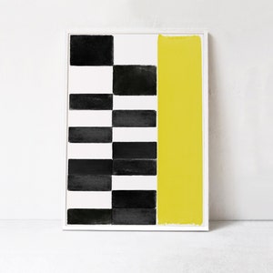 Geometric Wall Art Print, Abstract Print Large Wall Art, Abstract Printable, Abstract Art Yellow Wall Art, Modern Print DIGITAL DOWNLOAD Art