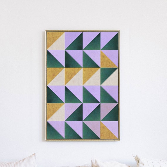 ビンテージ　MODERN GEOMETORIC ART PRINT Mid Century Modern Geometric Print DIGITAL DOWNLOAD Printable