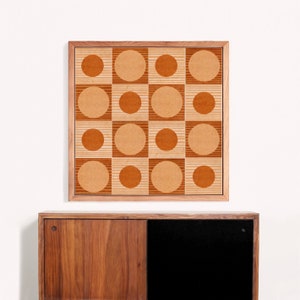 Retro, Funky, Orange and Beige Wall Decor: INSTANT DOWNLOAD Art, Mid Modern Downloadable Print, Bauhaus Geometric Square Printable Art image 4