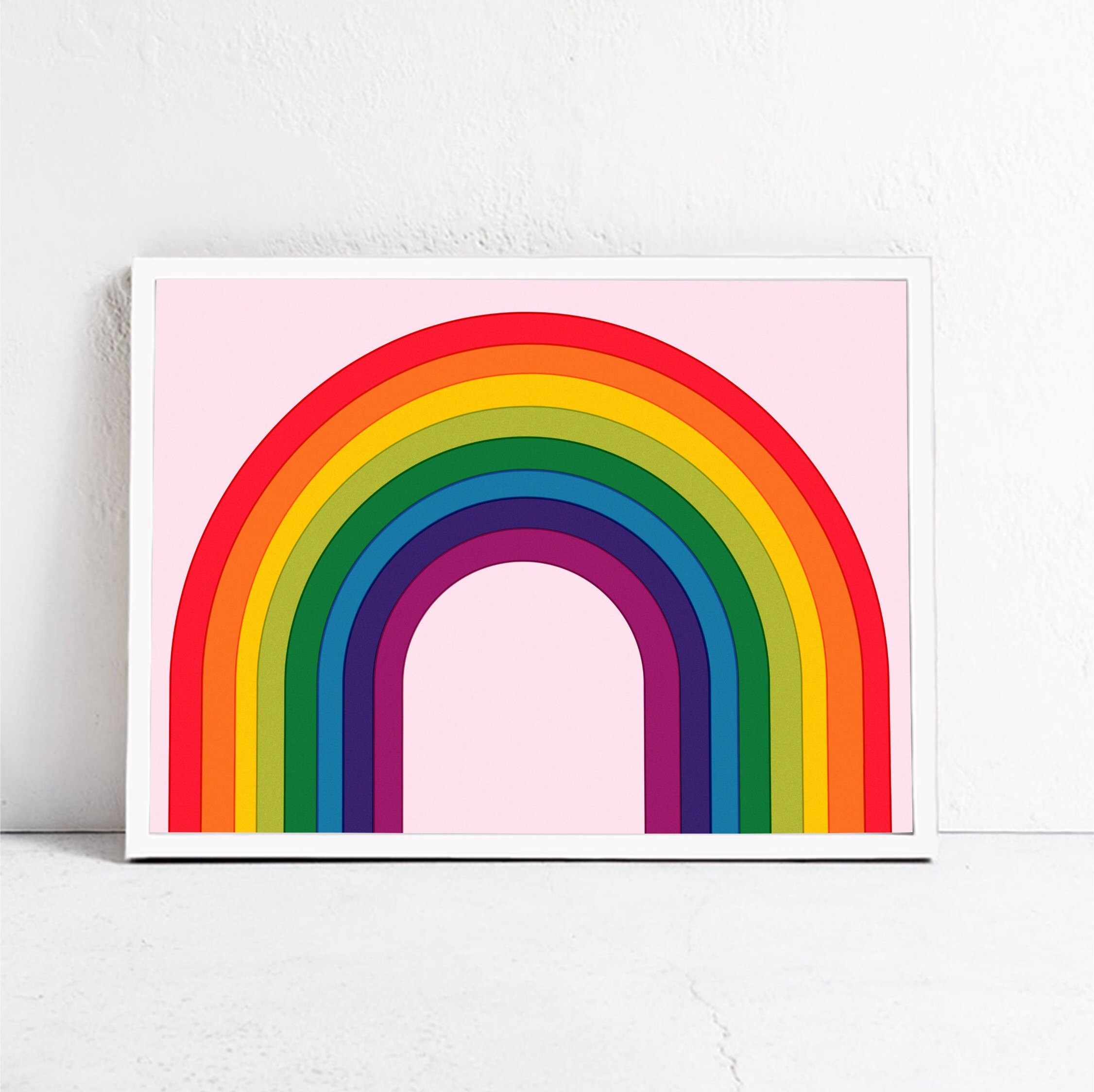 Rainbow PRINTABLE ART Rainbow Art Print Playroom Poster | Etsy