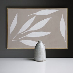 Scandi Home Decor: horizontal downloadable art print, Beige Abstract, contemporary printable art, neutral tones art for bedroom living room image 7