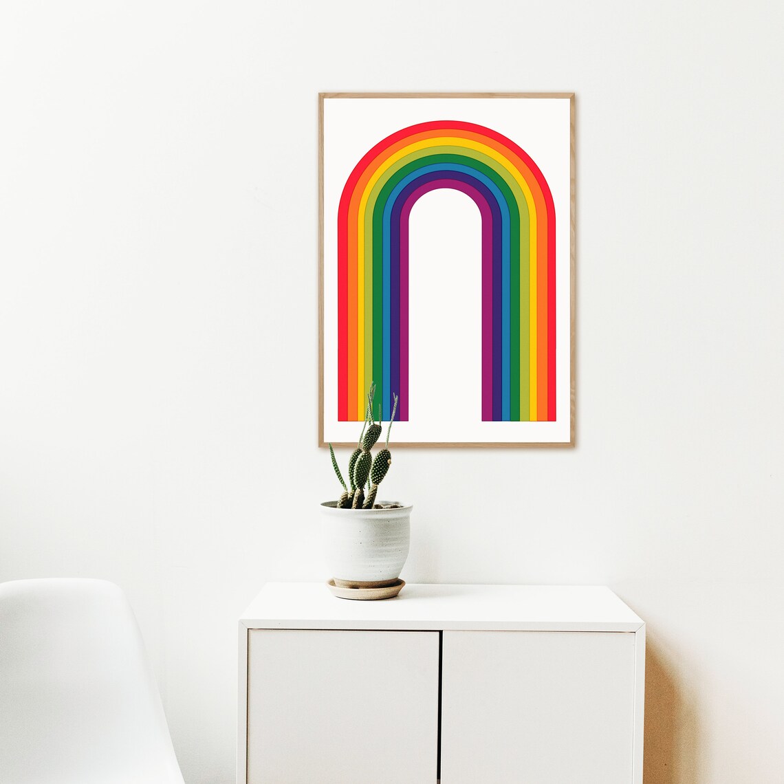 Rainbow Printable Wall Art Rainbow Art Print Playroom Wall - Etsy