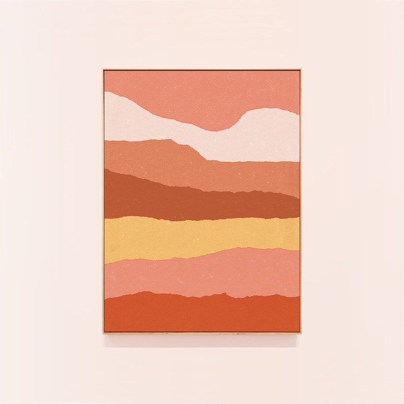 Rust Burnt Orange Wall Art Large Abstract PRINTABLE ART Etsy