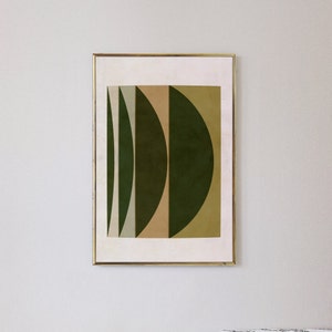 Stampa scaricabile - Arte stampabile astratta - Arte moderna in toni neutri - Stampa astratta verde oliva Scarica - Stampa d'arte geometrica moderna