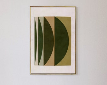 Downloadable Print - Abstract Printable Art- Modern art in neutral tones - Olive Green Abstract Download Print - Modern Geometric Art Print