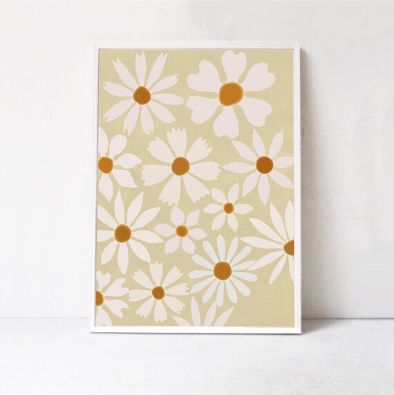 Daisies: Floral Wall Art Printable Downloadable Art Print | Etsy