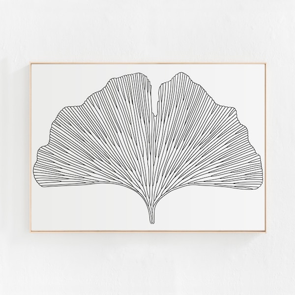 Gingko Leaf Print - Etsy