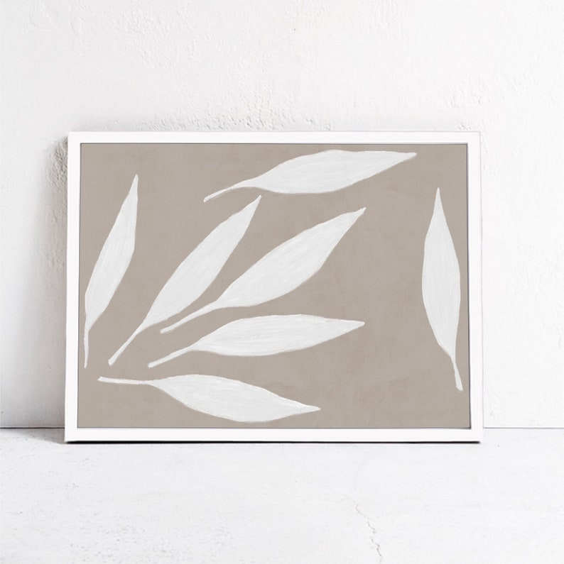 Scandi Home Decor: horizontal downloadable art print, Beige Abstract, contemporary printable art, neutral tones art for bedroom living room