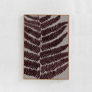 Scandi Poster druckbare Kunst - dunkle Pflaume, neutrale Wandkunst: herunterladbare Druck, abstrakte botanische Mid Century moderne Kunst, Boho Wohnkultur a1