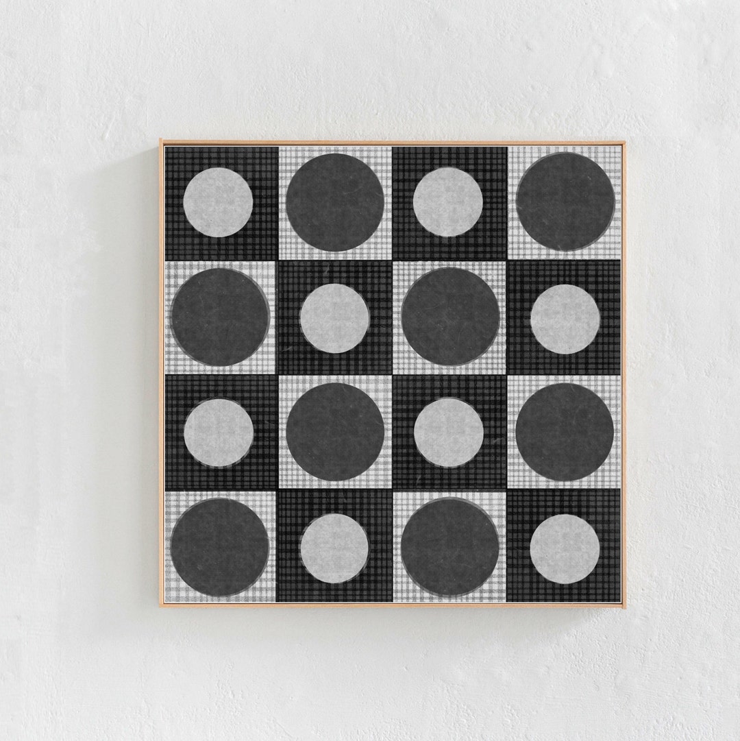 Black and White Print Wall Art, Geometric Artwork DIGITAL DOWNLOADABLE