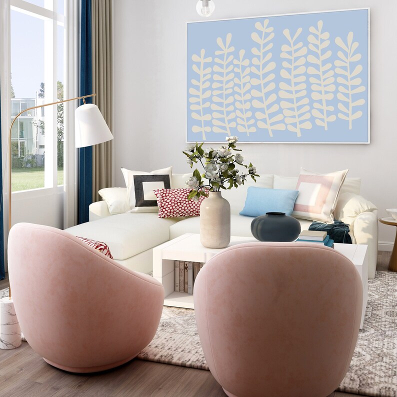 Sky Blue Wall Art Extra Large Digital Downloadable Print Wall Etsy