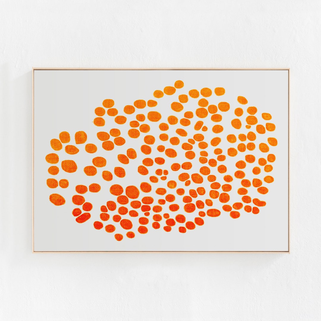 Orange Abstract Wall Art Downloadable Print, Large Abstract PRINTABLE ...