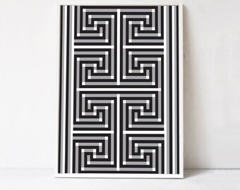 Black and White Geometric Print, Contemporary Art Print, Modern Scandinavian Prints Wall Art, Printable Abstract Art DIGITAL DOWNLOAD Print