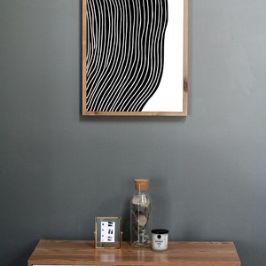 Large Abstract Printable Artwork, Modern Wall Decor Print, Black and White Wall Art,DOWNLOADABLE Print Abstract Line Art Print Poster 24x36 image 5