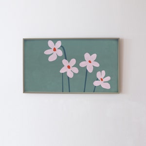 Modern Samsung Frame TV Art Download- Painting style digital art. Instant Download for Samsung Frame TV, Flowers Art 16:9 Floral Digital Art