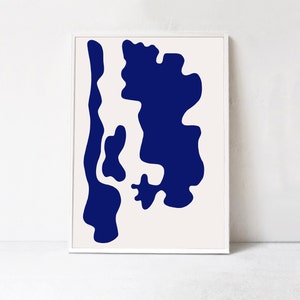 Blue Abstract Art Print, Abstract Poster Download Print Wall Art, Contemporary Poster, Printable Art Abstract Digital Print Art Large Poster