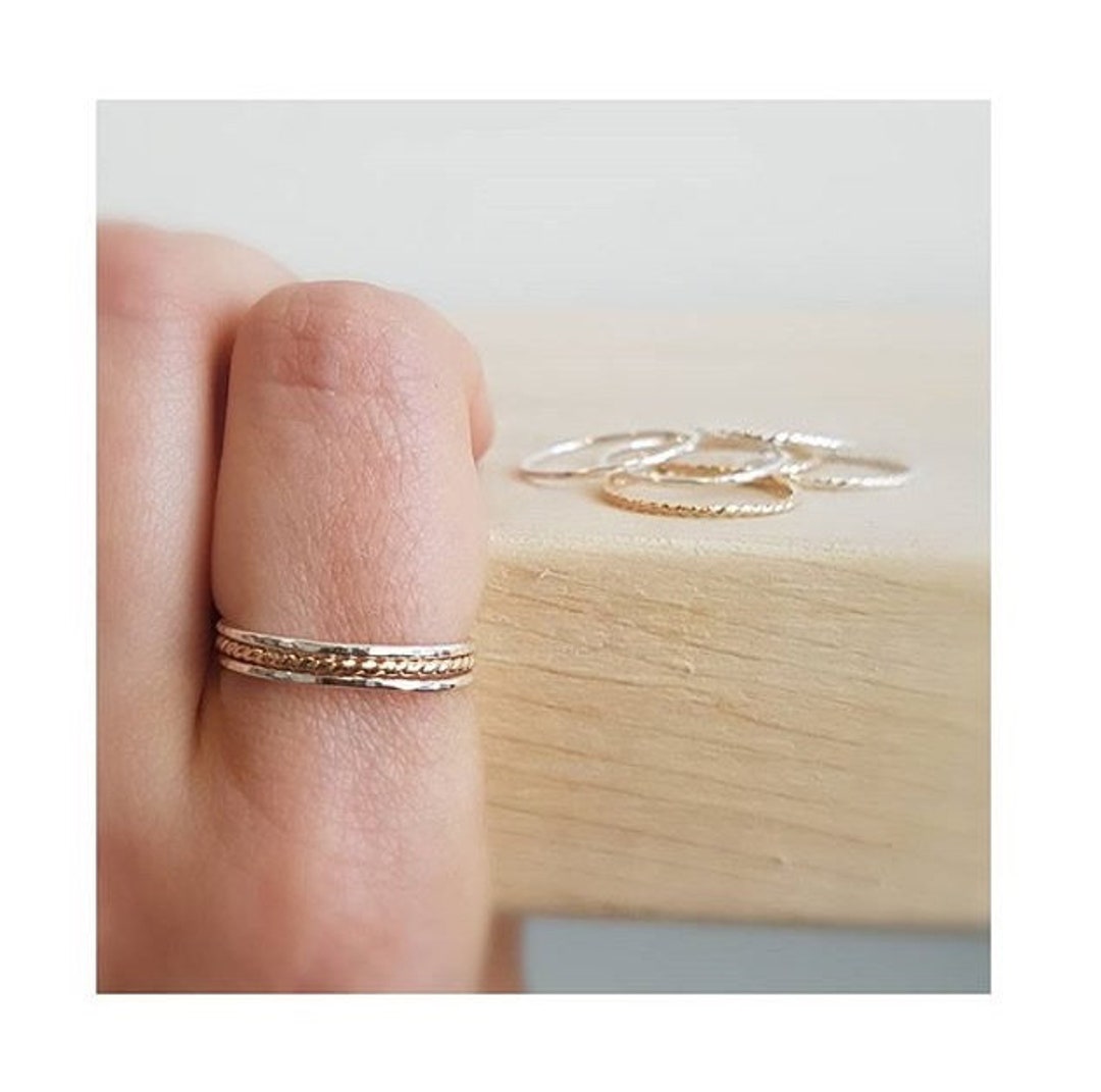 Set of Four Stacking Rings - Etsy
