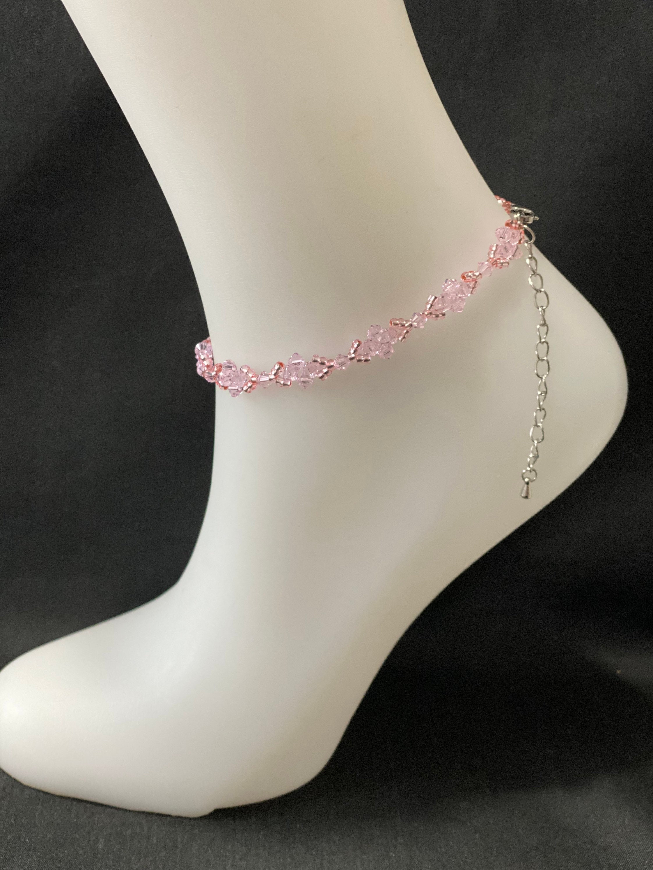 Cristal Cristal Ankle Bracelet Chic Body Jewelry Rosaline Etsy UK