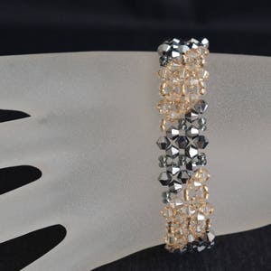 Crystal, crystal bracelet, women&#39;s jewelry, crystal golden shadow, light chrome 2x, silver, gold, luxury accessory