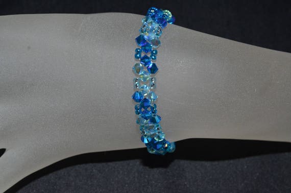 大特価◆新品！SWAROVSKI アクアマリンブレスレット スワロフスキー®クリスタルブレスレット、シック、アクアマリンab2x