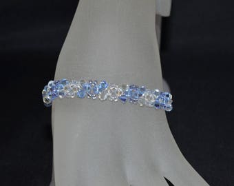 Cristal, Bracelet cristal, bijou femme, moonlight, light sapphire ab, accessoire luxe