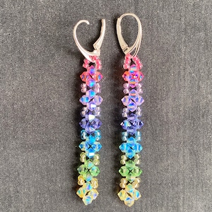 アクセサリー crystal ribbon chain earrings Wholesale Crystal Cake Ribbons 4 Rows REAL rhinestone Chain