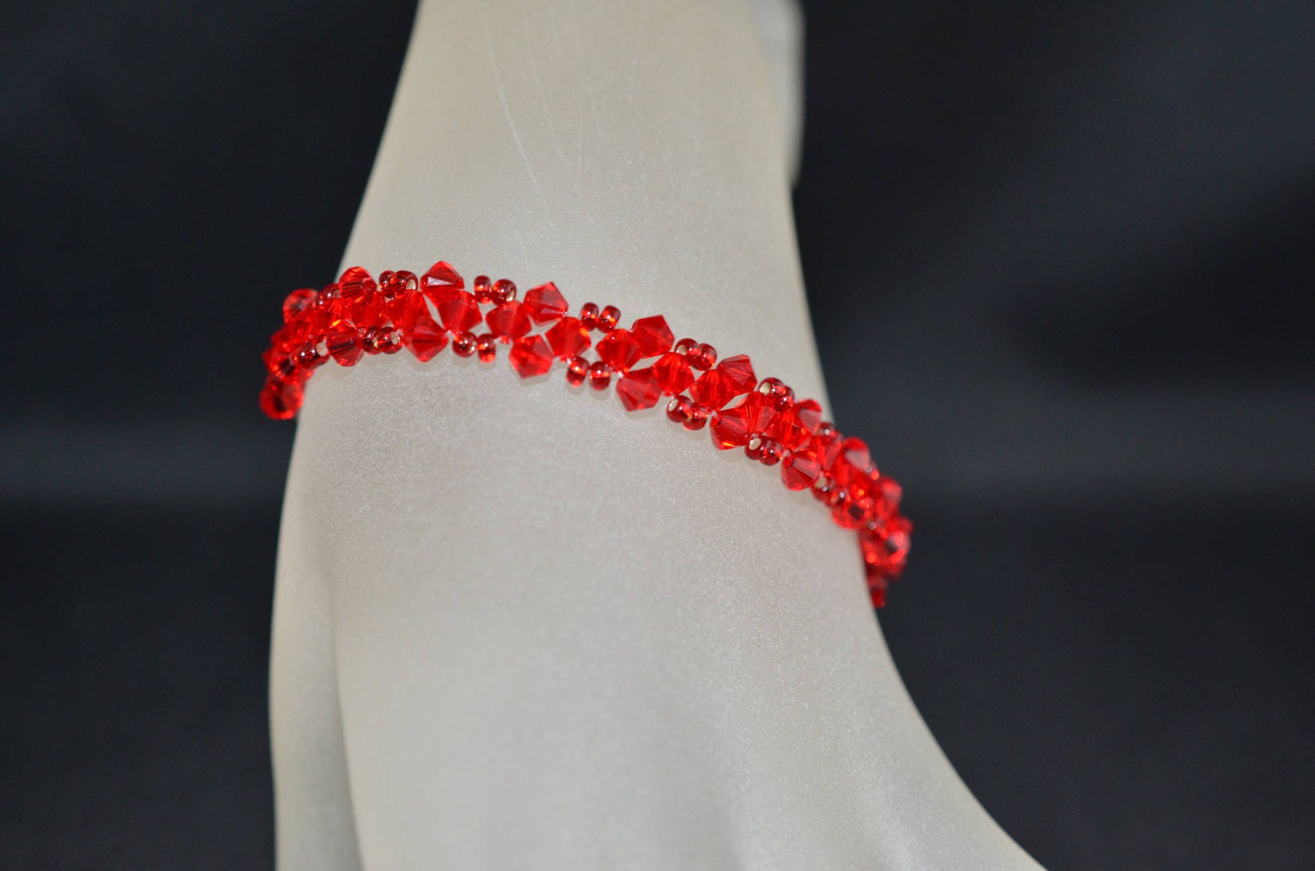 Crystal Bracelet, Light Siam, Woman Jewel, Red, Fashion