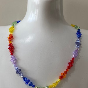 Genuine crystal necklace, Genuine crystal, woman, multicolor, rainbow, luxury, Rainbow, 7 chakras