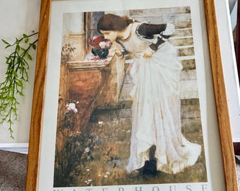 Vintage John William Waterhouse The Shrine Print | Pre-Raphaelite Romantic Wall Art