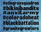 TEAM JEEP RENEGADE Official color names with hashtag decal