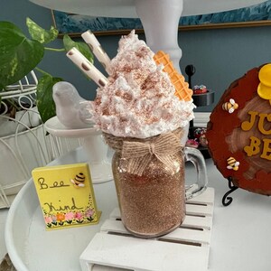 Faux Spiced Latte: Tiered Tray Decor, Faux Food