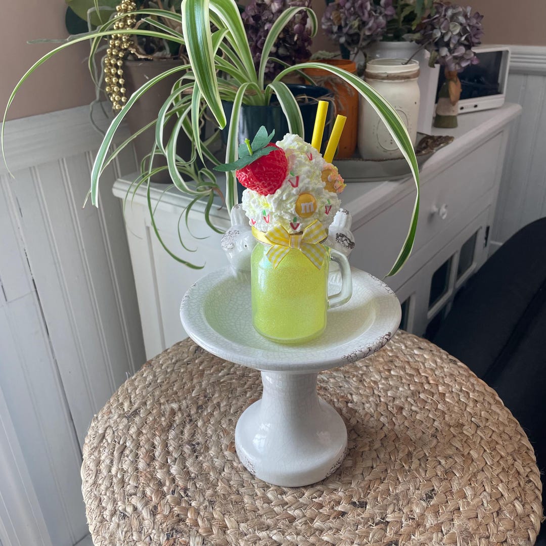 Faux Ice Cream Sundae: Miniature Strawberry Lemon Decor. - Etsy