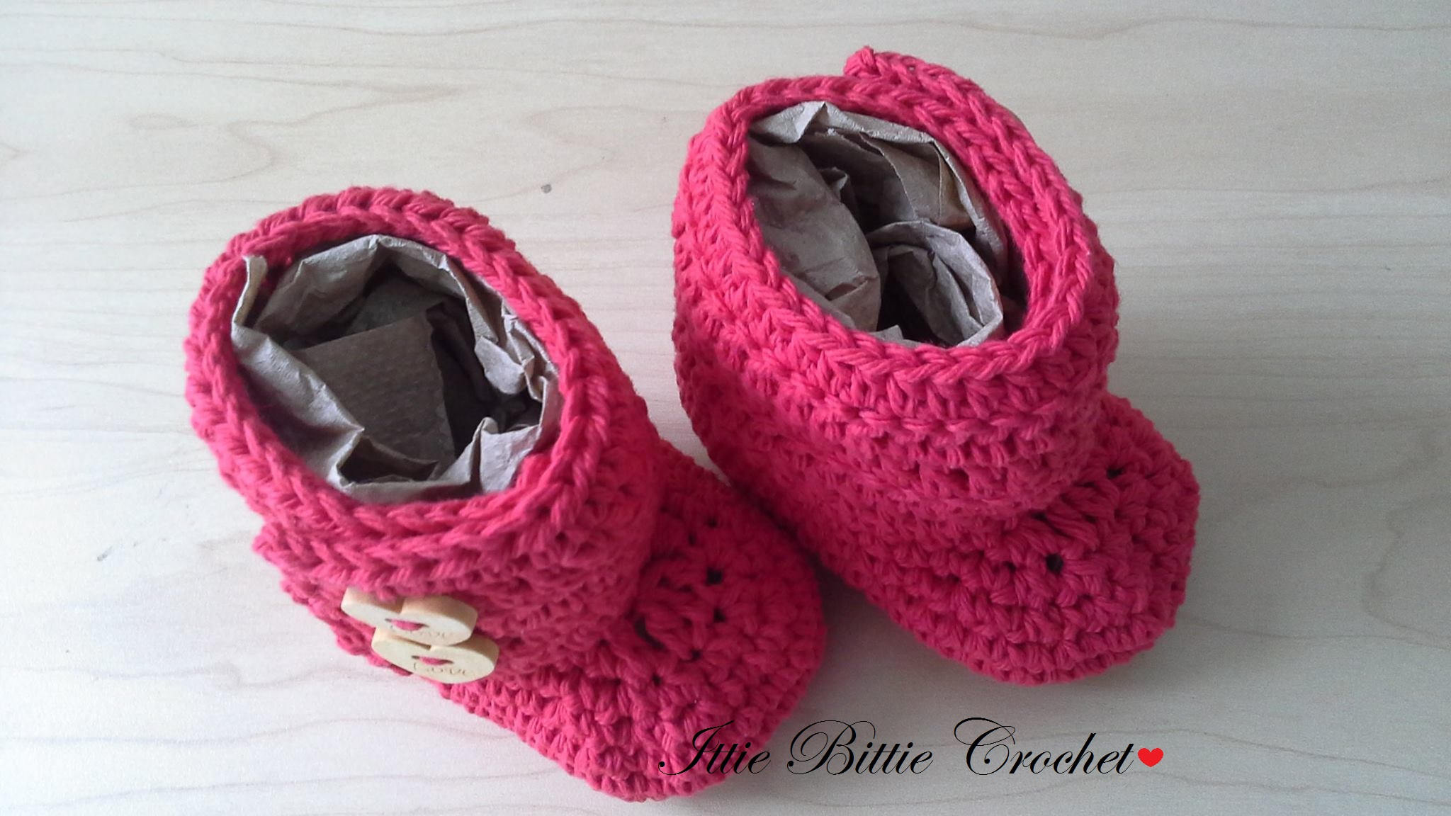 READY TO SHIP, Crochet Baby Wrap Booties, Leather Boots, 612M, Crochet