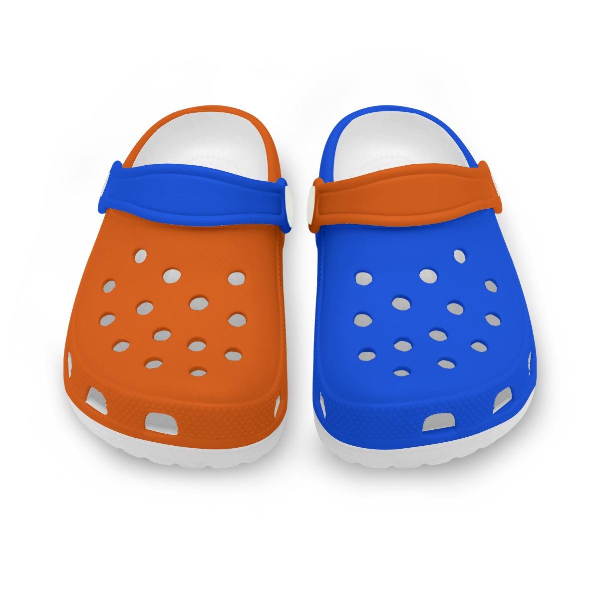 Orange and blue crocs sale