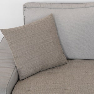 Hemp Linen Throw Pillow with Cover Filled HEMP Fiber filler in Natural Linen zipped Cover Throw Decorative Cushion