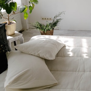 Hemp Pillowcases Natural Non-dyed Hemp pillowcase Standard Custom size Natural Undyed Color
